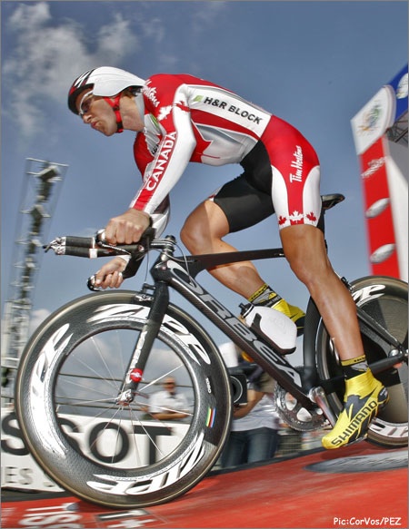 Svein Tuft at the start of the 2008 World Individual Time Trial ...